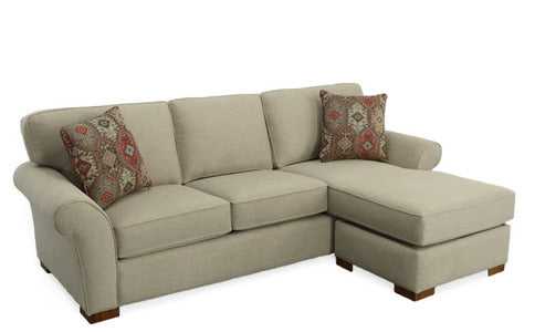 55164G Sofa Chaise Queen Sleeper w/Storage Gel - Campus Latte