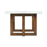 Morris Coffee Table in Espresso W/White Marble Top (3A Packing)