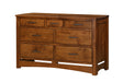 561-CCH Triple Dresser 20½X65X37¼ Homestead 119-cappucino / Character Cherry