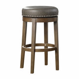 5681GRY-29 - Round Swivel Pub Height Stool, Gray