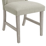 Eleanor Dining Side Chair with Heirloom Fabric in White (2 Per Carton)