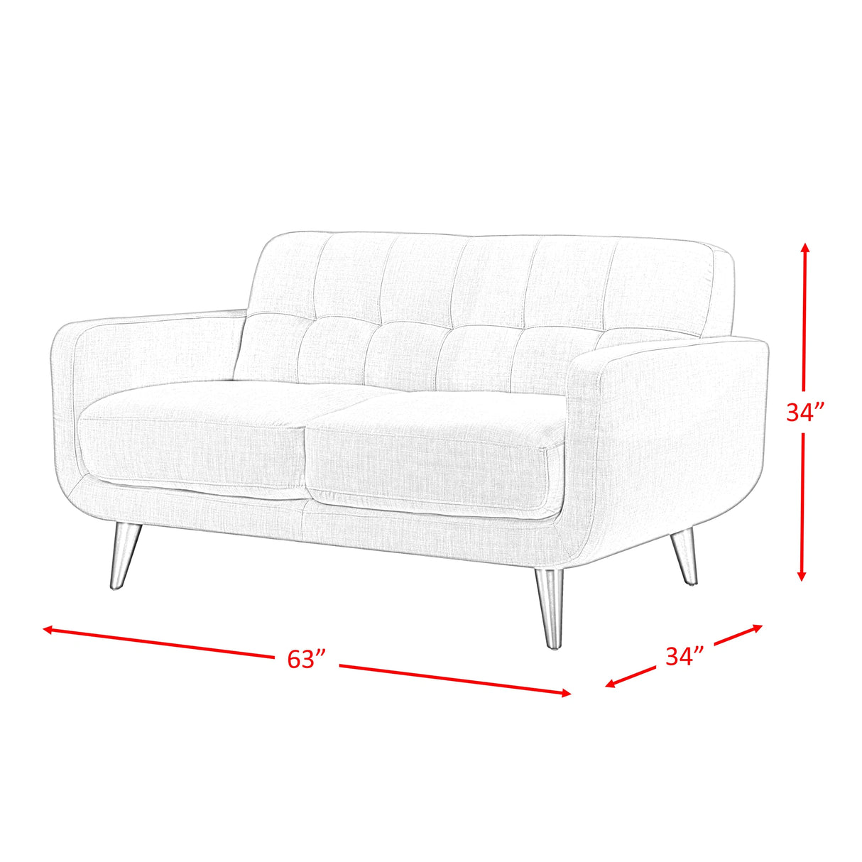 Hadley Sofa & Loveseat Set in Teal