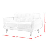 Hadley Sofa & Loveseat Set in Charcoal
