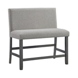 Seneca Counter 3PC Corner Bench with Grey Fabric
