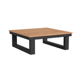 Cabana Coffee Table with Natural Top in Black