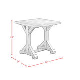 Finn 3PC Accent Trestle Table Set-Coffee Table & Two End Tables