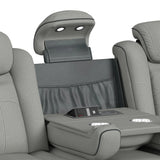 Lantana Power Motion Sofa with Power Headrest, Led, DDT, reading light and PWS in Rocky Cement/Charcoal