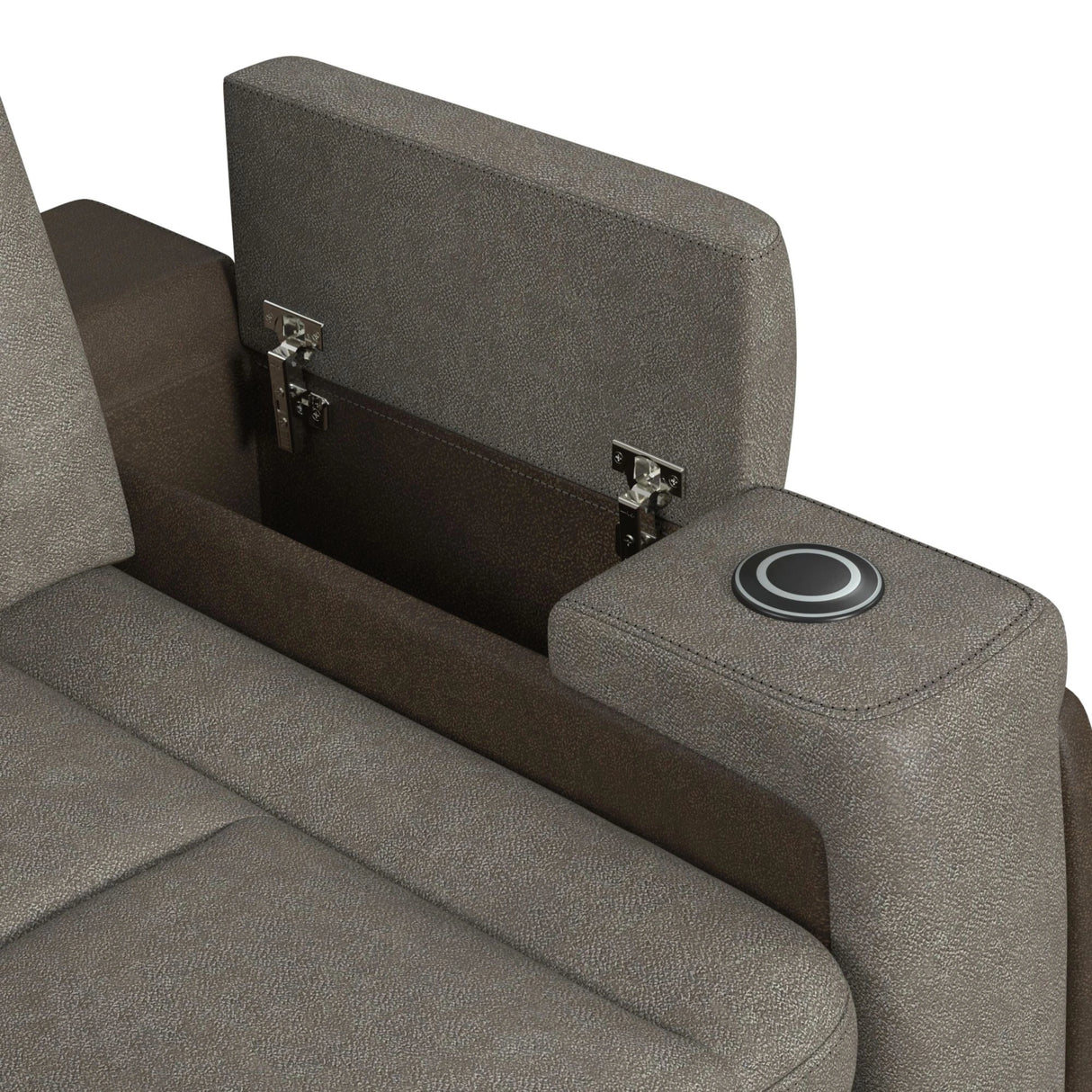Lantana 3PC Living Room Set in Rocky Grey/Brown-Sofa, Loveseat & Recliner
