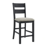 Garcia 5PC Counter Set with Table and 4 Chairs in Black