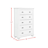 Kona Panel Bedroom Set in White