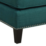 Erica 497 Ottoman W/Chrome Nail Heirloome Teal (ISTA 3)
