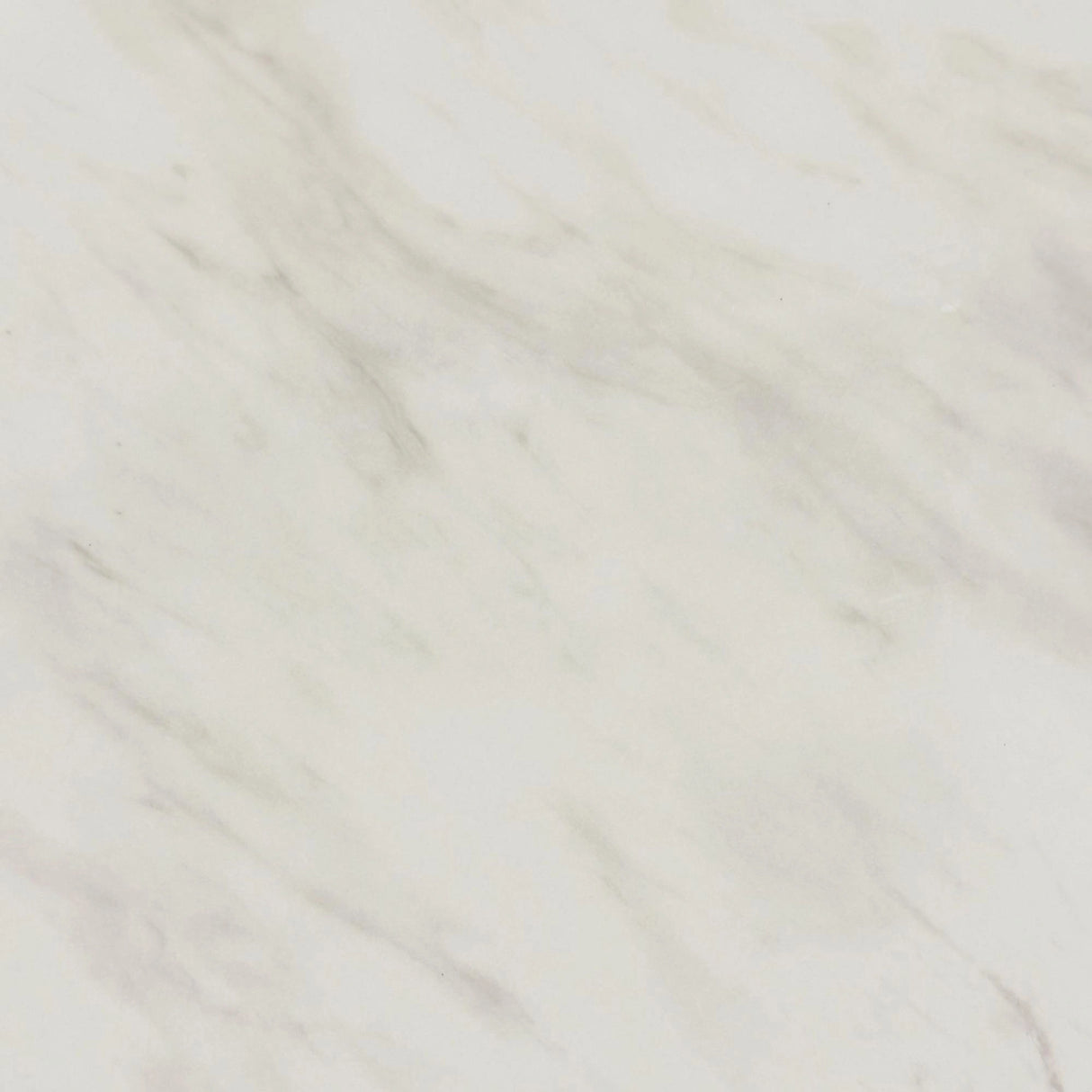 Sylvie Round Dining Table with White Faux Marble Top in Dark Brown