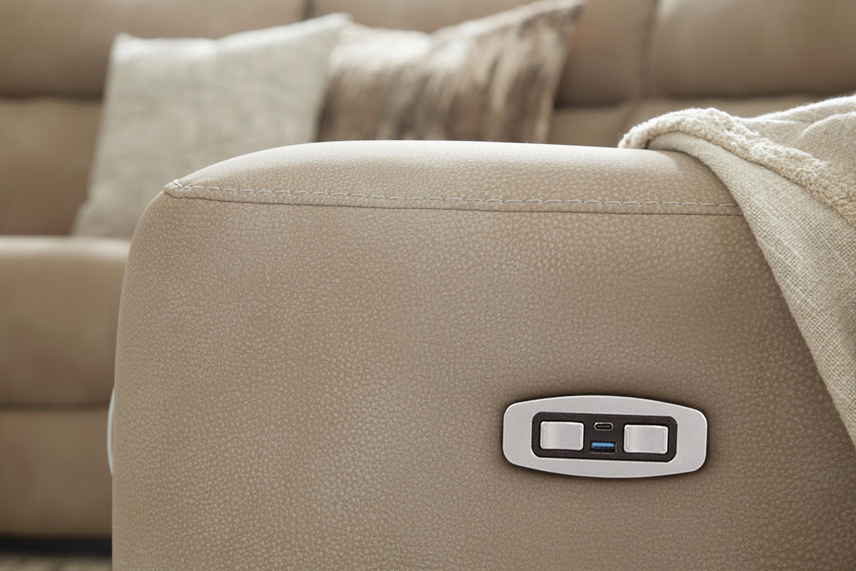 Next-Gen DuraPella Power Reclining Sectional Loveseat with Console