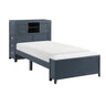 Sloane-(2) Twin Bookcase Platform Bed with Hidden Desk, Stool and Storage Bench image