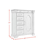 Kings Court 1 Door and 7-Drawer Chest