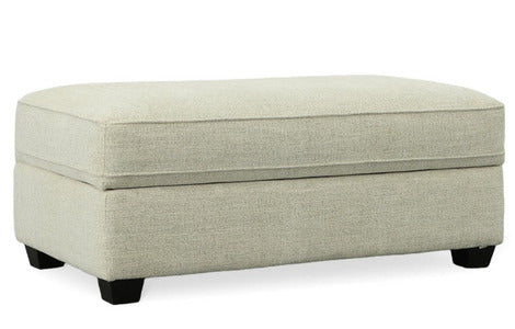 64347 Rectangular Storage Ottoman - Lux Pewter