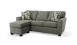 64364G Sofa Chaise Queen Sleeper w/ Storage Gel - Lux Pewter