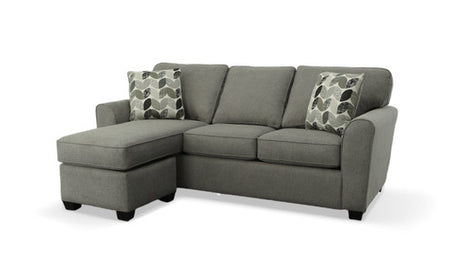 64364G Sofa Chaise Queen Sleeper w/ Storage Gel - Lux Pewter