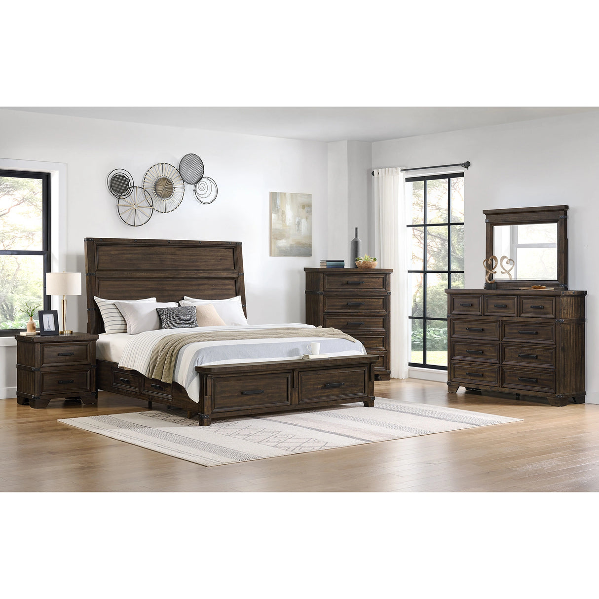 Colorado City Storage Bedroom Set in Charcoal