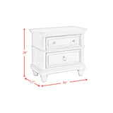 Whit-Ash Panel Bedroom Set in Light Grey