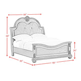 Cadenza UPH Bedroom Set with Black PU in Brown