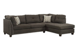 Sectional Sofa & Ottoman w/2 Pillows