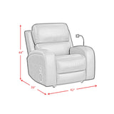 Euphora P3 Power Glider Recliner W/Heat & Massage, Music, Ipad holder W/wireless charger and USBC in Aline Black