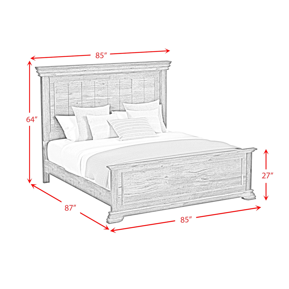 Park Ridge Panel Bedroom Set in Charcoal