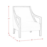 Hopkins Chair w/Brown Arm Columbia Charcoal (ISTA 3)