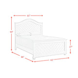 Kona Bedroom Set with 2 Nightstands in White
