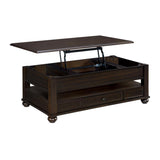Wagner 2PC Occasional Table Set in Cherry-Rectangular Lift-Top Coffee Table & End Table