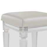 Twenty Nine Dressing Set w/LED & USB Plug in White with Stool