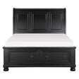 Laurelin-(3)Queen Sleigh Platform Bed with Footboard Storage image