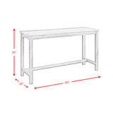 Oak Lawn Grey Bar Table Single Pack (Table + 3 Tan Fabric Stools)