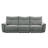 Tesoro-(3)Power Double Reclining Sofa with Power Headrests and USB Ports image