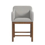 Glinda UPH Chair with Light Grey Fabric in Brown (2 Per Carton)
