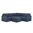 Flex 5-Seat Sectional with Narrow Arm and Storage Ottoman - 5000003820