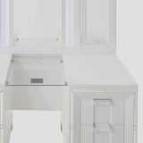 Twenty Nine Dressing Set w/LED & USB Plug in White with Stool