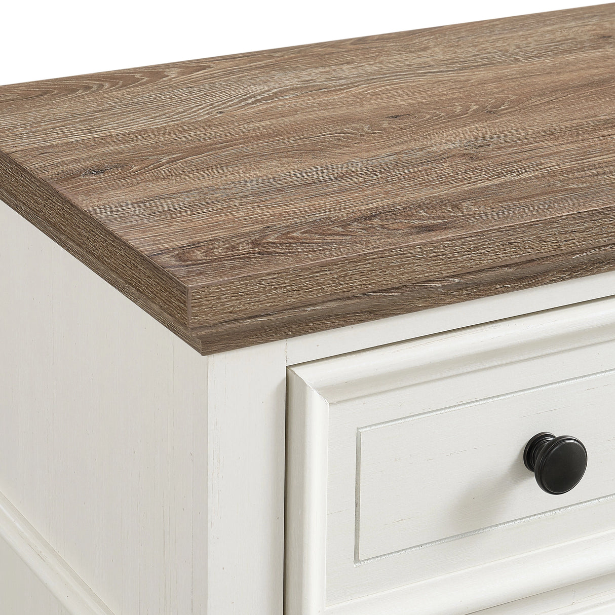 Eastwood Youth 3-Drawer Nightstand in Brown and Off-White