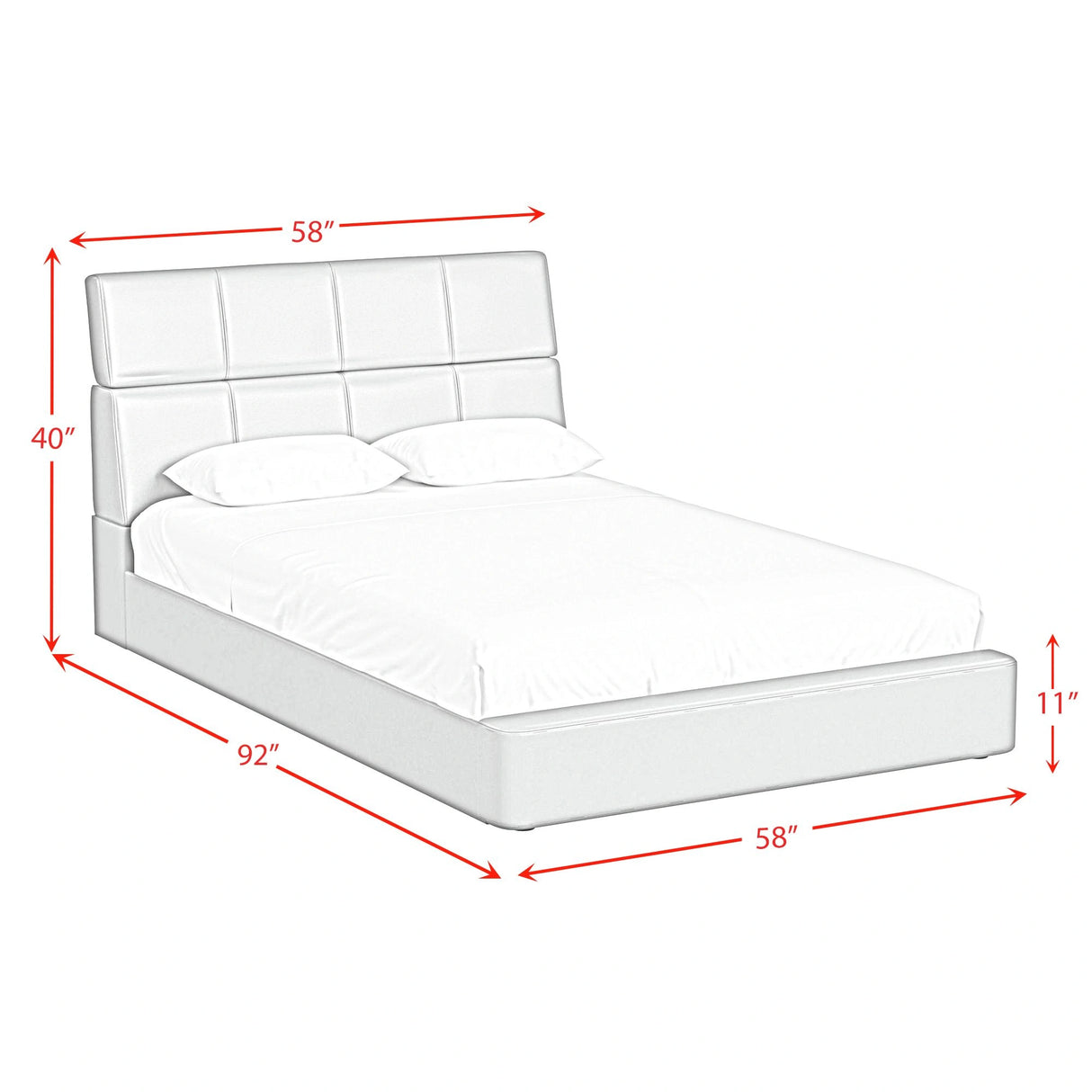 Valari Bed in Grey PU