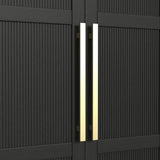 Ridgemont Large Bookcase in Black with Grain