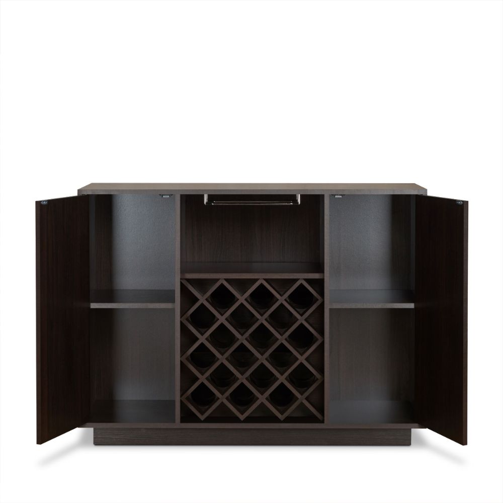 Server w/Wine Rack & Cup Holder