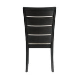 Grady 7PC Dining Set in Black-Table & Six Slat Back Chairs