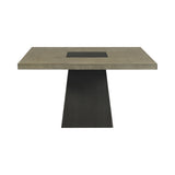 Jemma Square Table w/ Grey Top & Dark Espresso Base