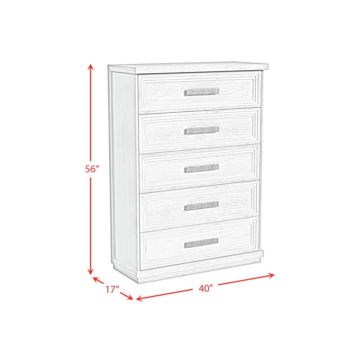 Avalanche Storage Bedroom Set in Antique White