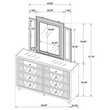 Lorient LED Dresser with LED Mirror