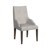 Yellowstone Dining Host Chair with Grey Fabric in Medium Brown (2 Per Carton)