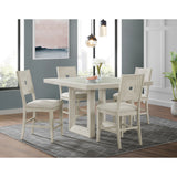 Avalanche Square Counter Table in Antique White