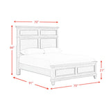 Whit-Ash Panel Bedroom Set in Light Grey