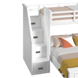 Hampton Kids Over Loft with Staircase and Desk with Speaker